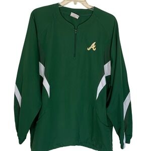 Oakland Athletics‎ A's Teamwork Athletic Apparel Pullover Jacket Mens XL Green